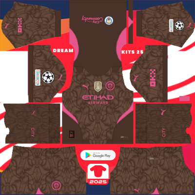 Manchester City GK Away kit 2024-2025 Dream League Soccer 2019 / FTS