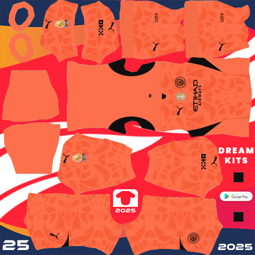 Kit GK Home Manchester City 2024-2025 Dream League Soccer 2025