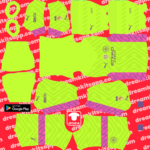 Manchester City GK Third kit 2023-2024 Dream League Soccer 2025