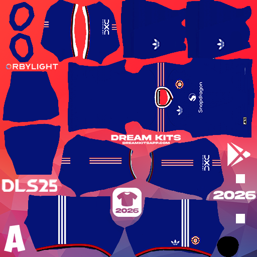 Kit Away Manchester United 2026-2027 Dream League Soccer / DLS 2026 512x512 PNG