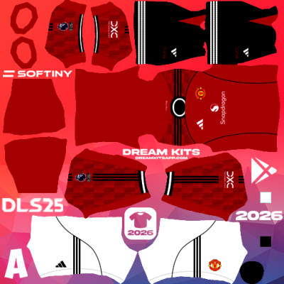 Kit Home Manchester United 2025-2026 Dream League Soccer / DLS 2025