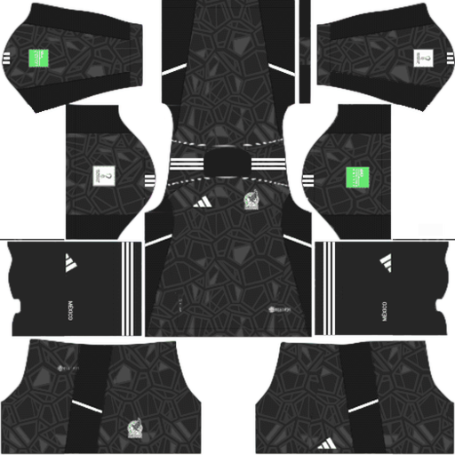 Kit / Uniforme POR Visitante México 2022 Dream League Soccer 2019 / FTS