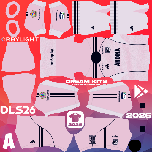 Kit / Uniforme Tercero Millonarios FC 2026 Dream League Soccer / DLS 2026 512x512 PNG