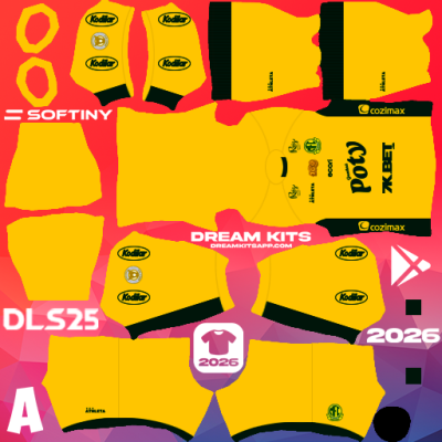 Kit Home Mirassol FC 2025 Dream League Soccer / DLS 2025