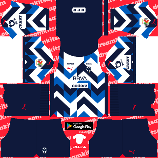 Kit / Uniforme Tercero Monterrey 2023-2024 Dream League Soccer 2019 / FTS