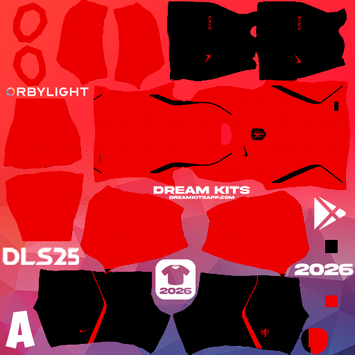 Kit Home Netherlands 2026 Dream League Soccer / DLS 2026 512x512 PNG