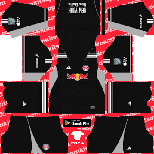 New York Red Bulls GK Home kit 2023 Dream League Soccer 2019 / FTS