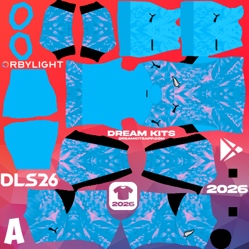 Kit / Équipement Gardien de but Extérieur New Zealand 2026 Dream League Soccer / DLS 2026 512x512 PNG