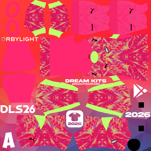 Kit / Équipement Gardien de but Troisième New Zealand 2026 Dream League Soccer / DLS 2026 512x512 PNG
