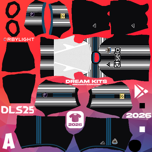 Kit / Équipement Domicile Newcastle United 2026-2027 Dream League Soccer / DLS 2026 512x512 PNG