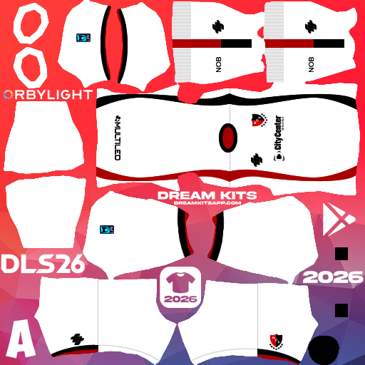 Kit Away Newell's Old Boys 2026 Dream League Soccer / DLS 2026 512x512 PNG