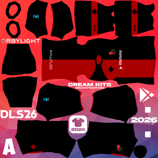 Kit Home Newell's Old Boys 2026 Dream League Soccer / DLS 2026 512x512 PNG