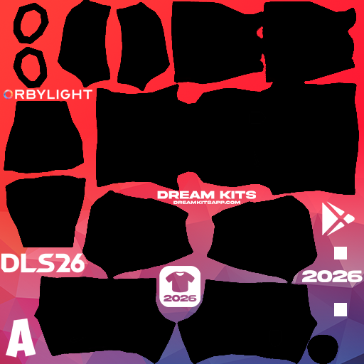 Kit / Équipement Extérieur Norway 2026 Dream League Soccer / DLS 2026 512x512 PNG