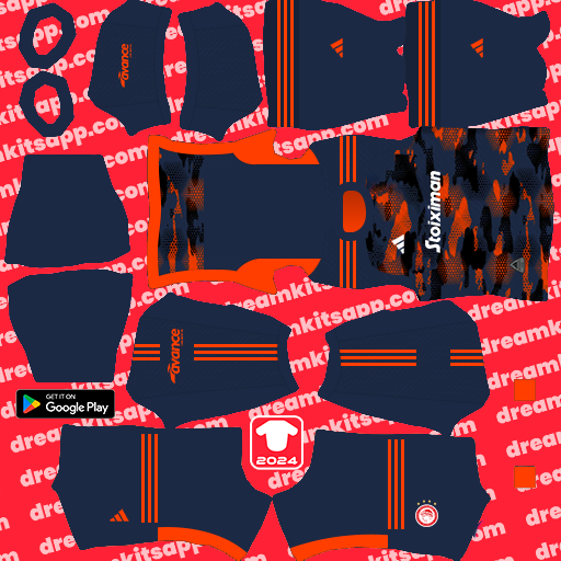 Olympiacos FC Away kit 2023-2024 Dream League Soccer 2025