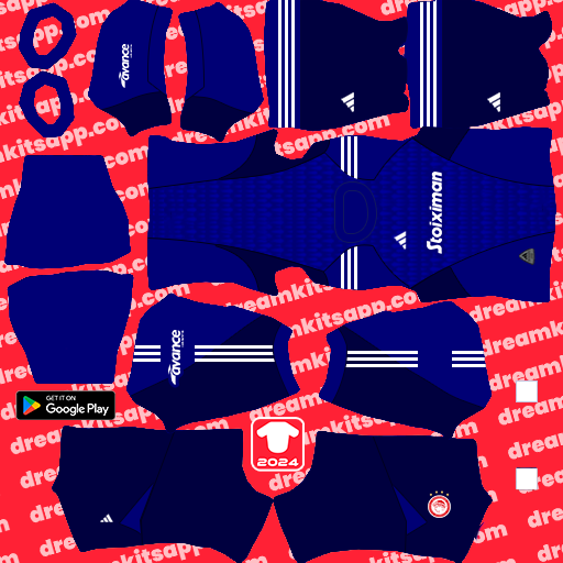 Olympiacos FC GK Home kit 2023-2024 Dream League Soccer 2025