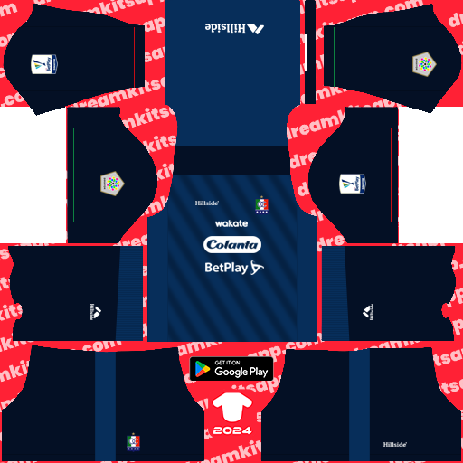 Kit / Uniforme Visitante Once Caldas 2023 Dream League Soccer 2019 / FTS