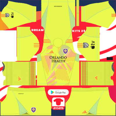 Kit / Uniforme POR Local Orlando City 2024-2025 Dream League Soccer 2019 / FTS