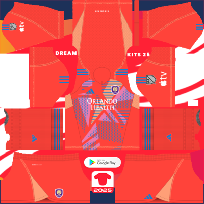 Kit / Uniforme POR Tercero Orlando City 2024-2025 Dream League Soccer 2019 / FTS