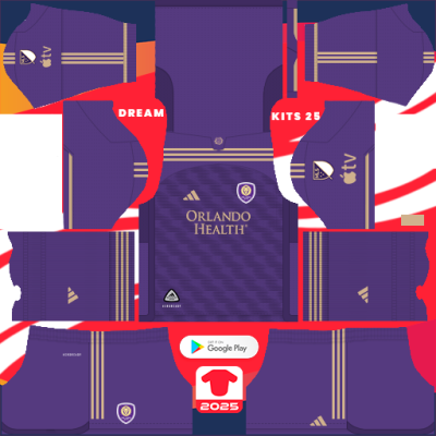 Orlando City Home kit 2024-2025 Dream League Soccer 2019 / FTS