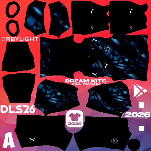 Kit / Équipement Extérieur Paraguay 2026 Dream League Soccer / DLS 2026 512x512 PNG