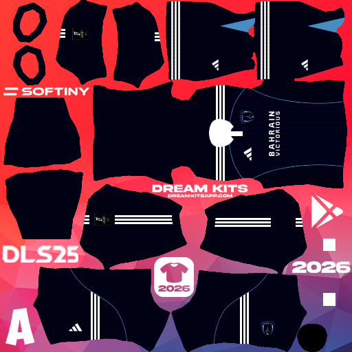 Kit Home Paris FC 2025-2026 Dream League Soccer / DLS 2025 512x512 PNG