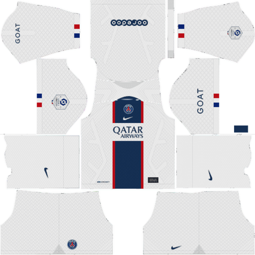 Kit / Uniforme Visitante Paris Saint-Germain 2022-2023 Dream League Soccer 2019 / FTS