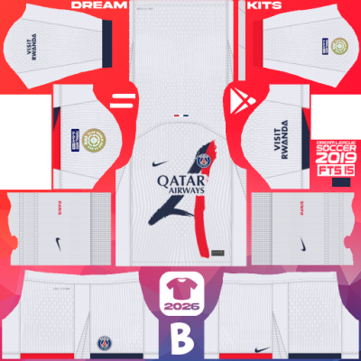 Kit Away Paris Saint-Germain 2025 Dream League Soccer 2019 DLS / FTS