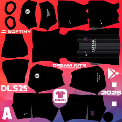 Kit / Uniforme POR Local Paris Saint-Germain 2025-2026 Dream League Soccer / DLS 2025