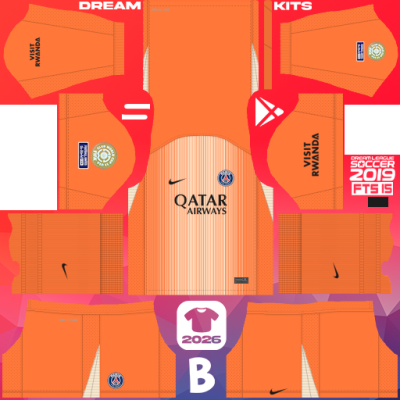 Kit GK Third Paris Saint-Germain 2025 Dream League Soccer 2019 DLS / FTS