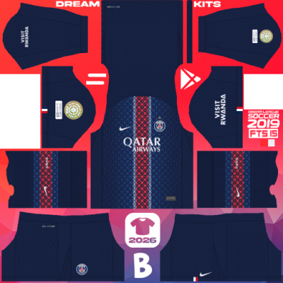 Kit Home Paris Saint-Germain 2025 Dream League Soccer 2019 DLS / FTS