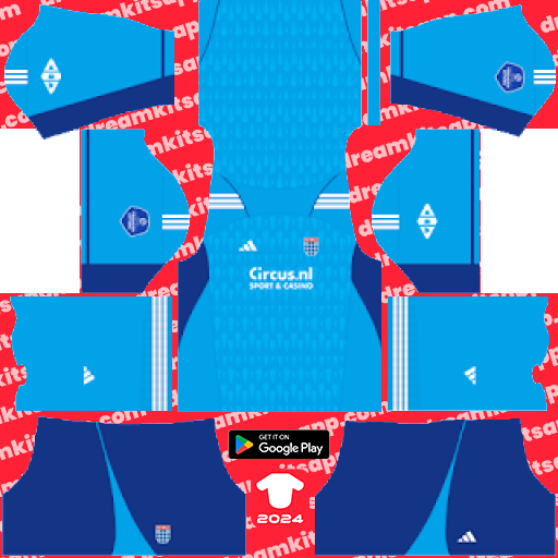 PEC Zwolle GK Away kit 2023-2024 Dream League Soccer 2019 / FTS