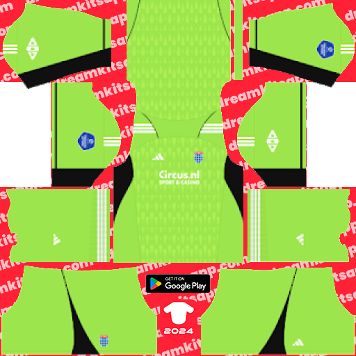 PEC Zwolle GK Home kit 2023-2024 Dream League Soccer 2019 / FTS