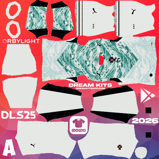 Kit Away Portugal 2026 Dream League Soccer / DLS 2026 512x512 PNG