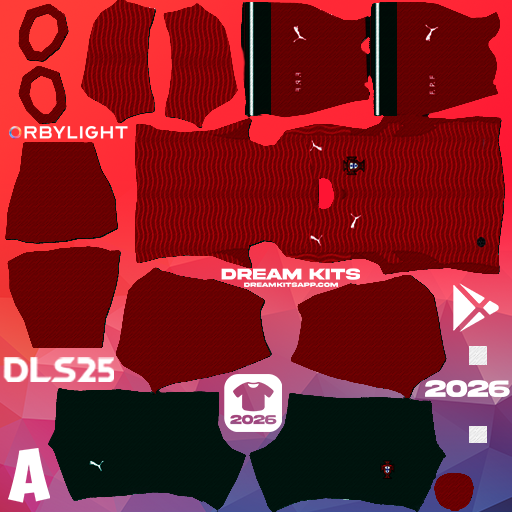 Kit Home Portugal 2026 Dream League Soccer / DLS 2026 512x512 PNG
