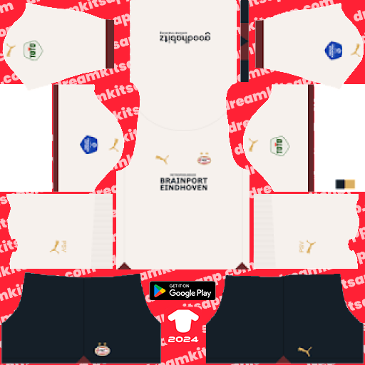 PSV Eindhoven Away kit 2023-2024 Dream League Soccer 2019 / FTS