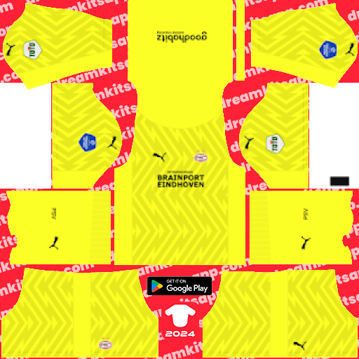 PSV Eindhoven GK Third kit 2023-2024 Dream League Soccer 2019 / FTS