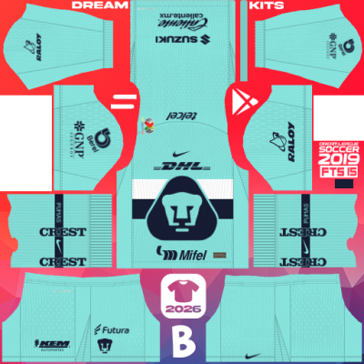 Kit GK Third Pumas 2025-2026 Dream League Soccer 2019 DLS / FTS