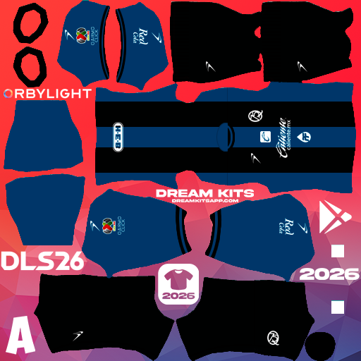 Kit / Uniforme Local Querétaro FC 2025-2026 Dream League Soccer / DLS 2026 512x512 PNG