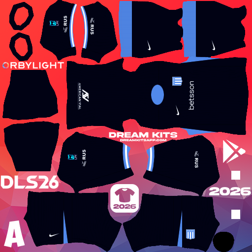 Kit / Uniforme Visita Racing Club 2026 Dream League Soccer / DLS 2026 512x512 PNG