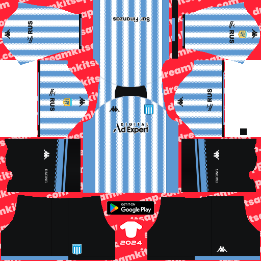 Kit / Uniforme Home Racing Club 2024 Dream League Soccer 2019 / FTS