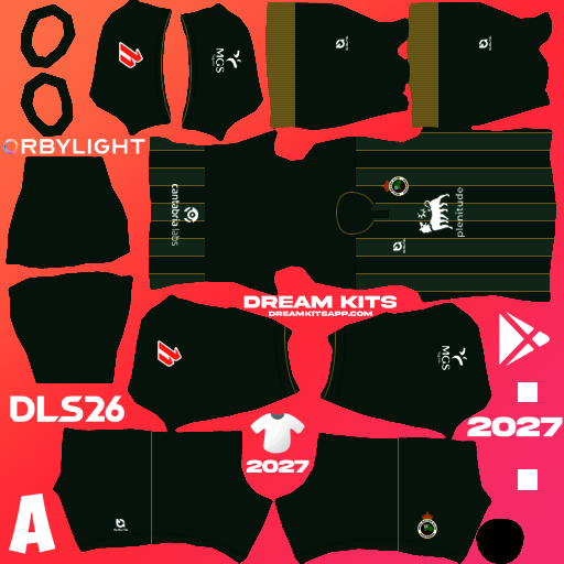 Kit / Equipamento Visitante Racing de Santander 2026-2027 Dream League Soccer / DLS 2026 512x512 PNG