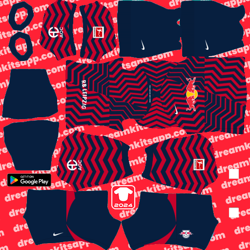 Kit / Uniforme Visitante RB Leipzig 2023-2024 Dream League Soccer 2024