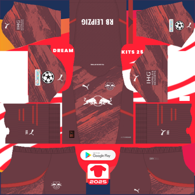 RB Leipzig Away kit 2024-2025 Dream League Soccer 2019 / FTS