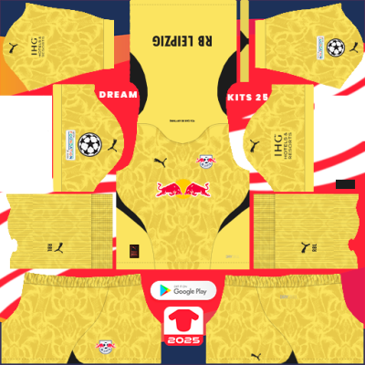 RB Leipzig GK Away kit 2024-2025 Dream League Soccer 2019 / FTS