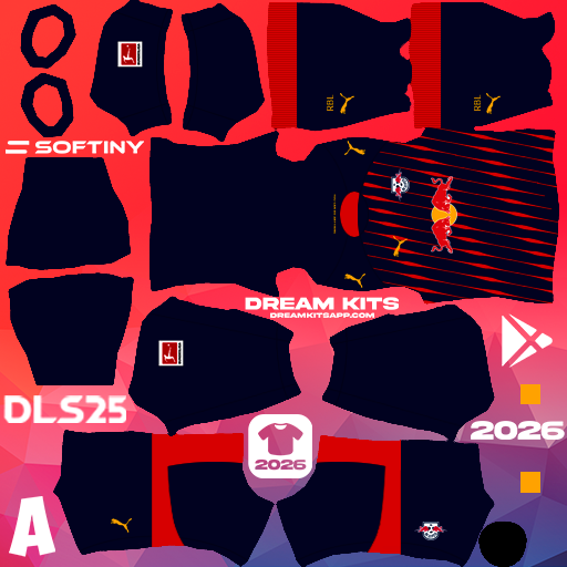 Kit Third RB Leipzig 2025-2026 Dream League Soccer / DLS 2025 512x512 PNG