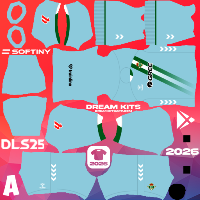 Kit Away Real Betis FC 2025-2026 Dream League Soccer / DLS 2025