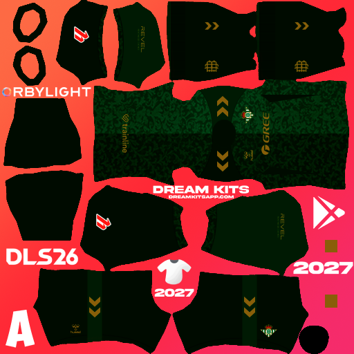 Kit / Équipement Extérieur Real Betis FC 2026-2027 Dream League Soccer / DLS 2026 512x512 PNG