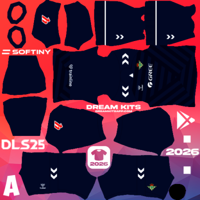 Kit GK Home Real Betis FC 2025-2026 Dream League Soccer / DLS 2025