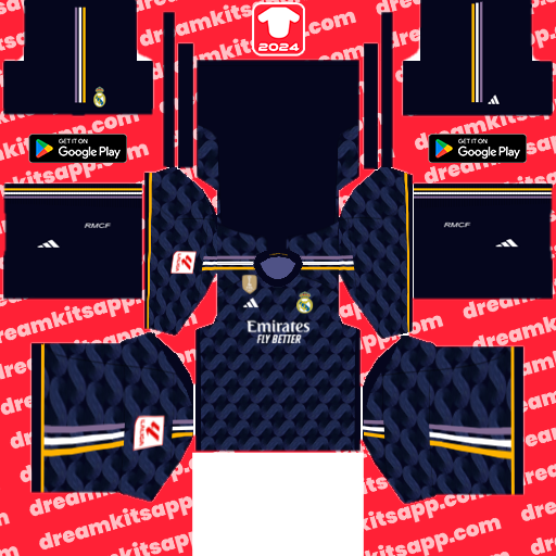 Real Madrid Away kit 2023-2024 Dream League Soccer Classic