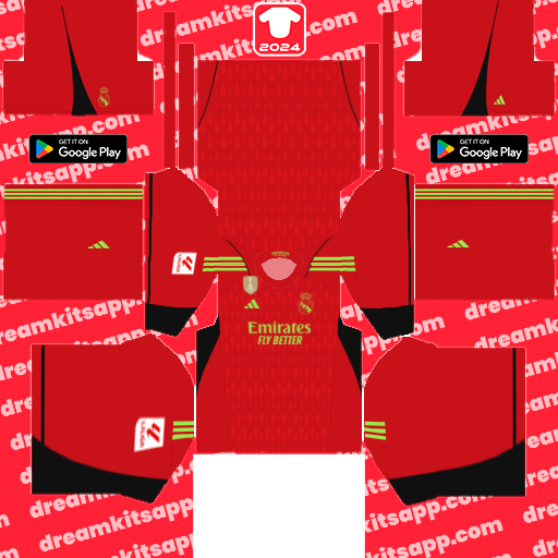 Real Madrid GK Away kit 2023-2024 Dream League Soccer Classic